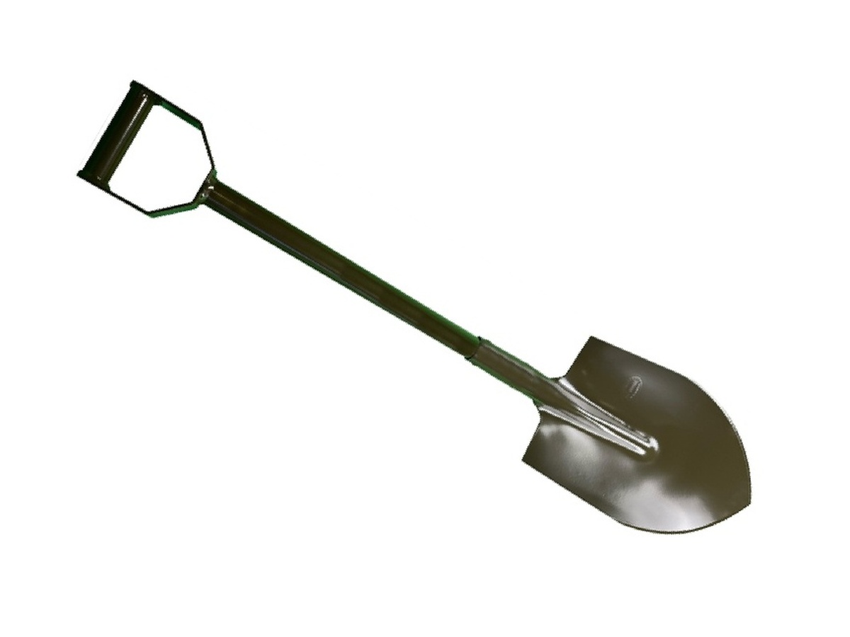 Compact shovel green, with all steel tubular and D-grip